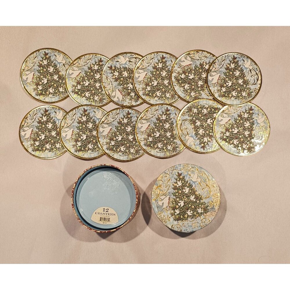 Punch Studios, Christmas‎ Round Coasters Box Set of 12